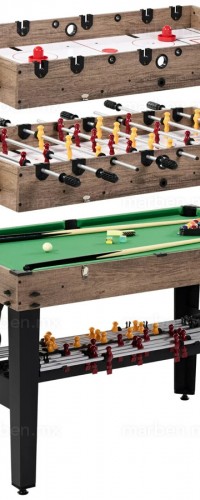 Mesa Multijuegos 3 en 1 de 48 Pulgadas MD Sports 